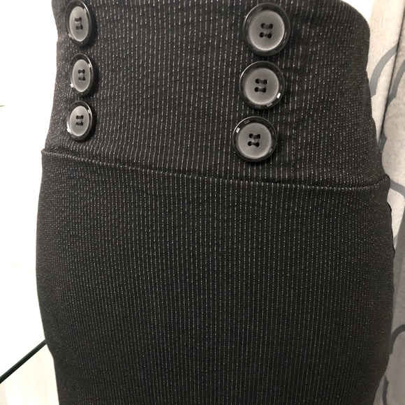 Pinstripe Pencil Skirt - Picture 2 of 3
